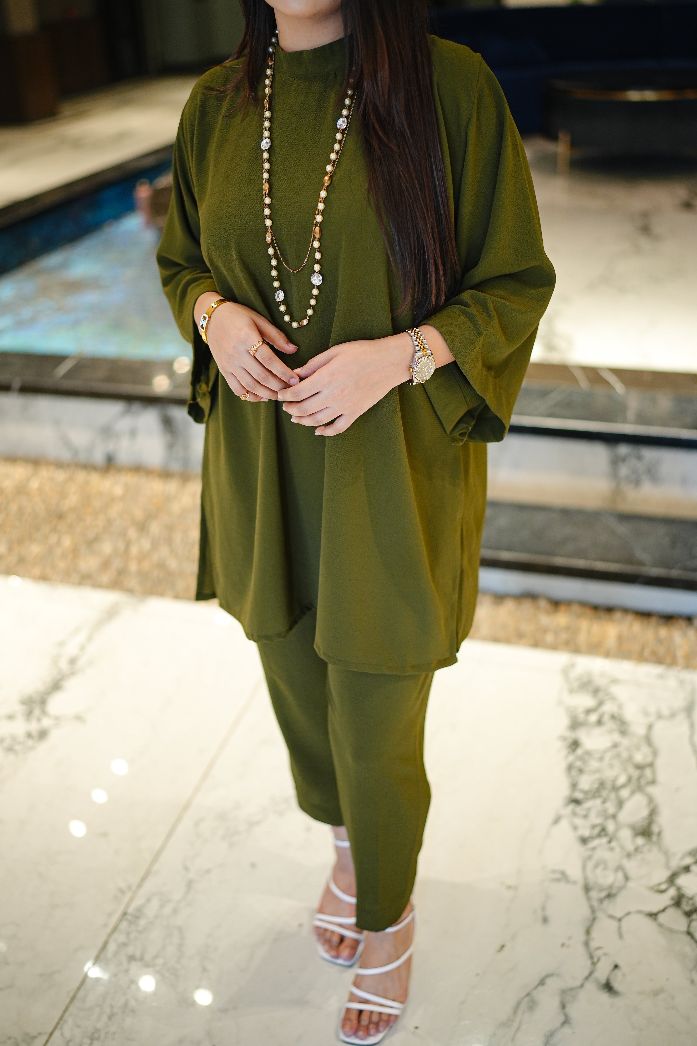 EARTHY OLIVE CO-ORD SET