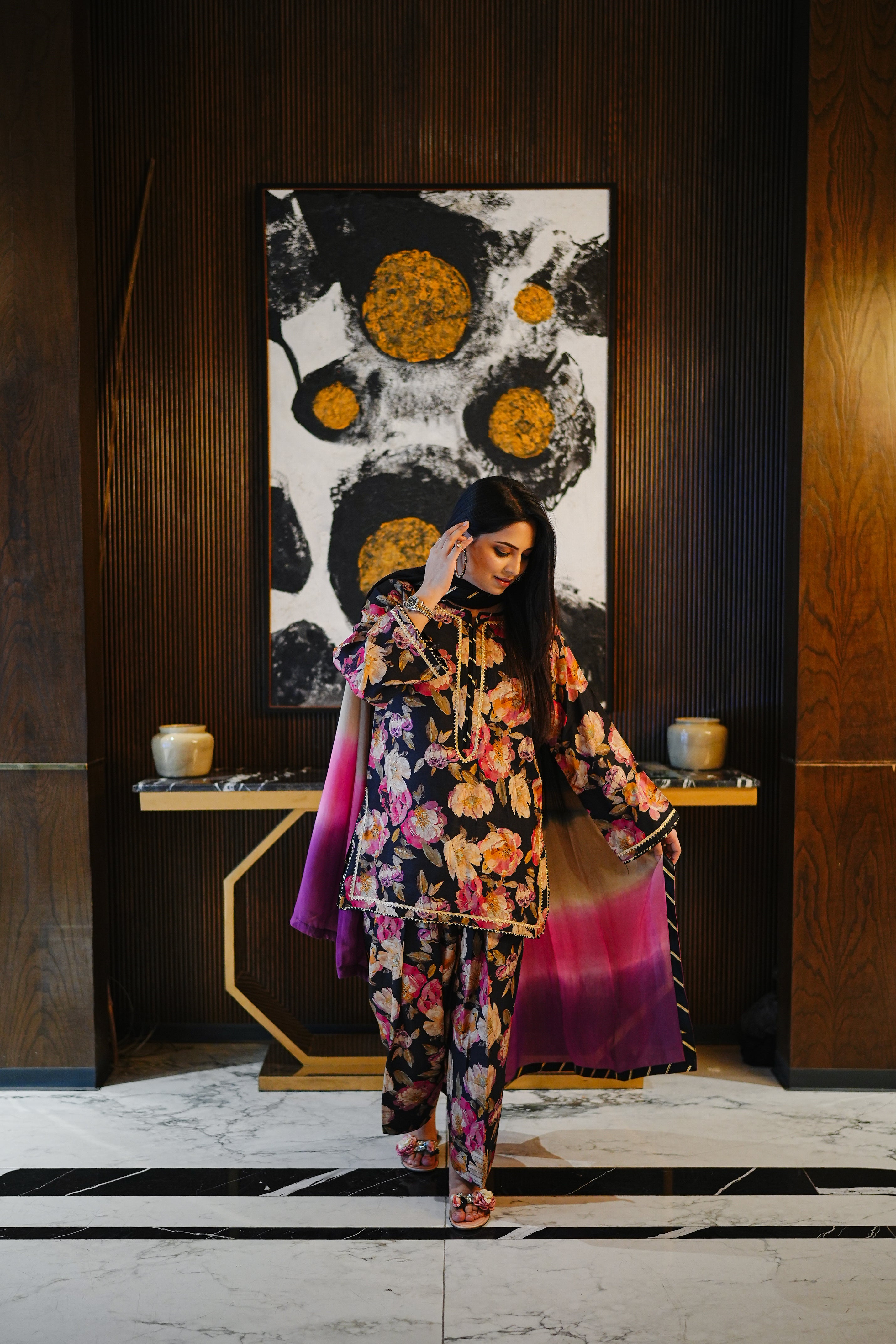 MIDNIGHT BLOOM SHALWAR SUIT