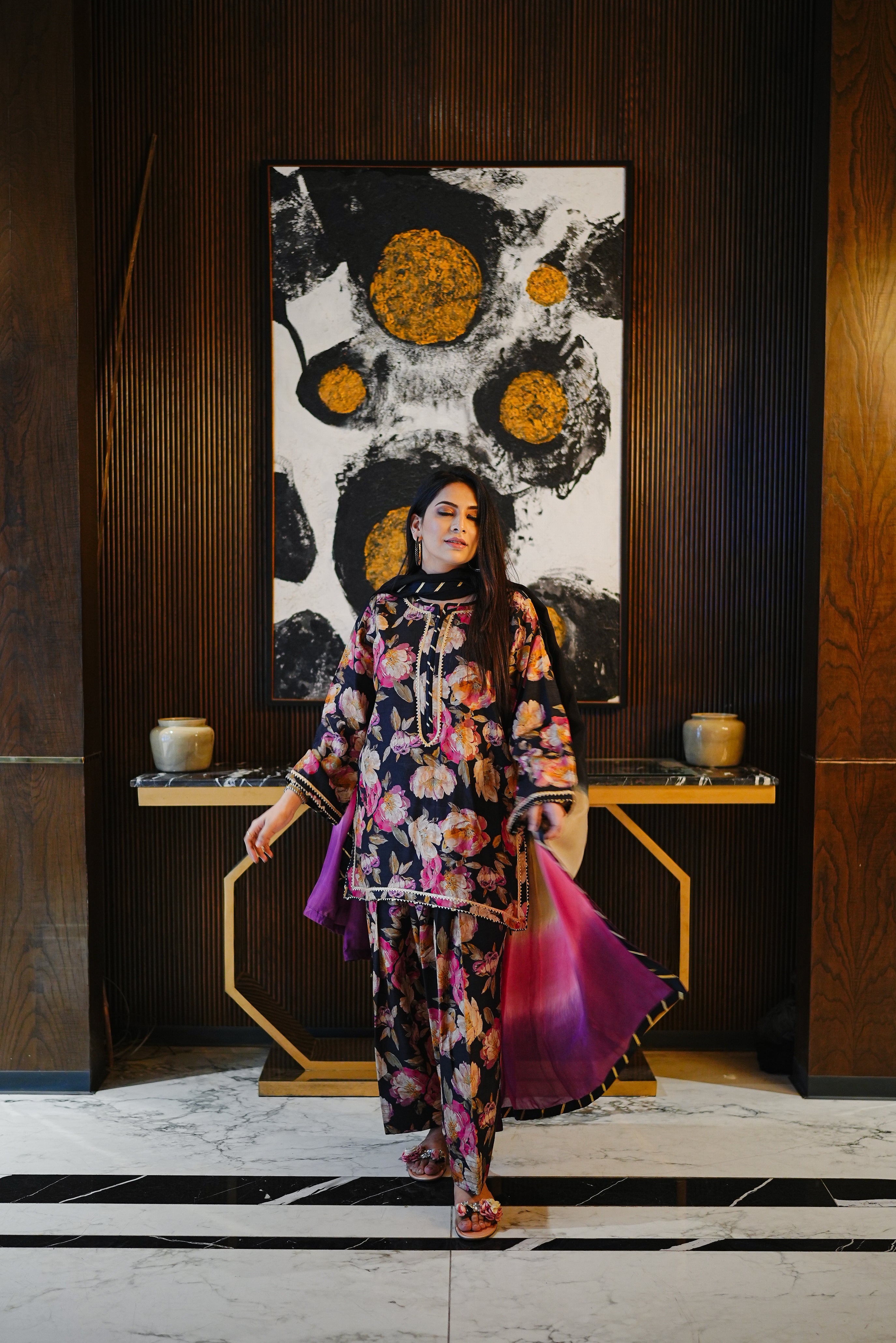 MIDNIGHT BLOOM SHALWAR SUIT