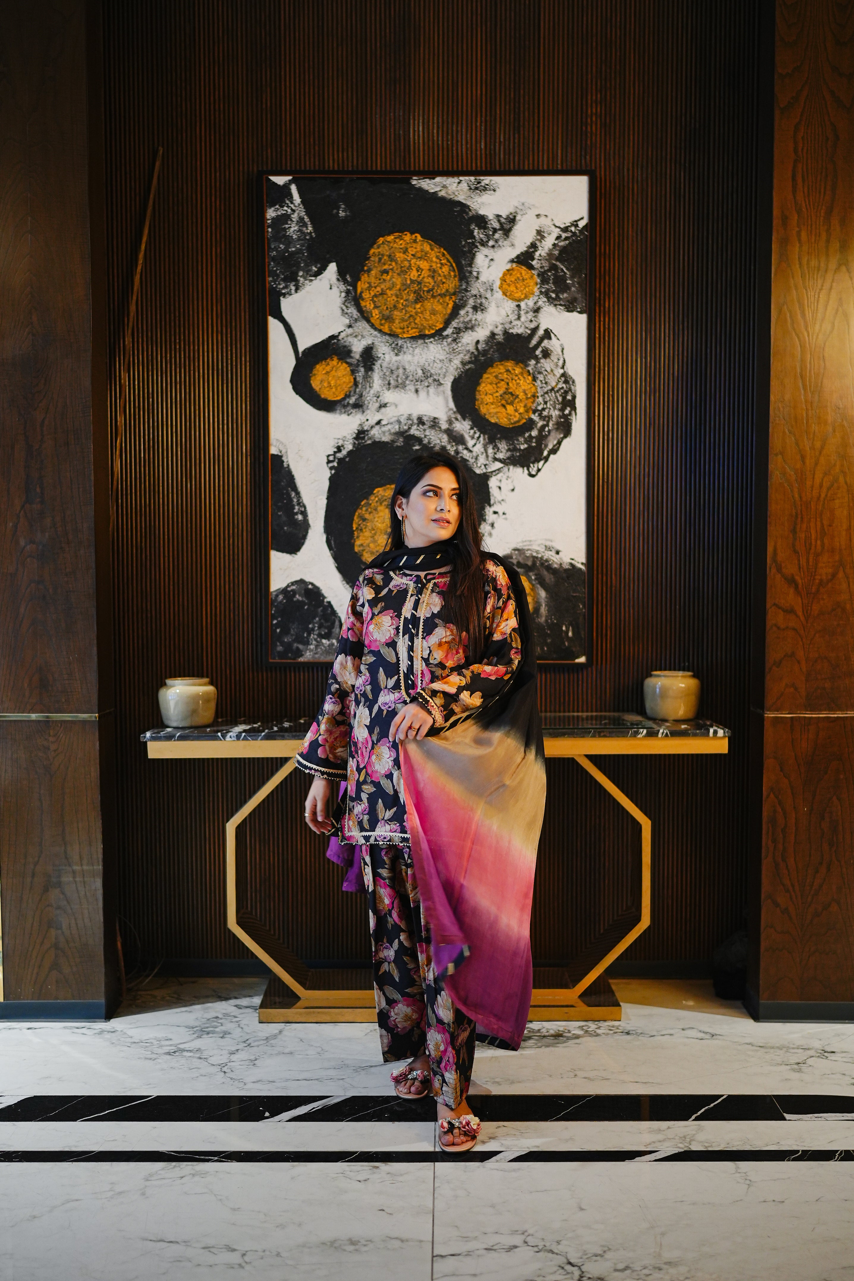 MIDNIGHT BLOOM SHALWAR SUIT