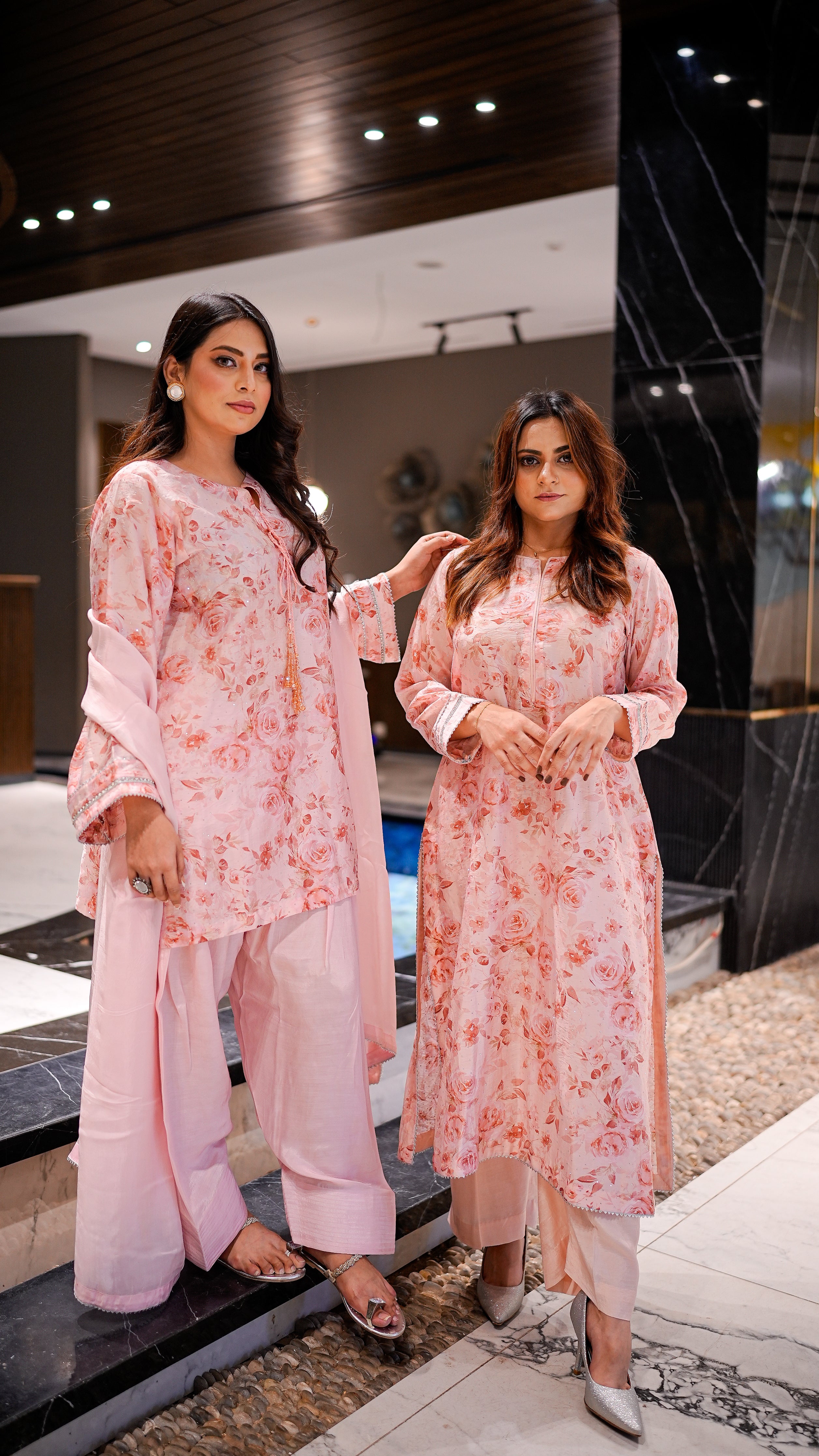 PINK FlORAL LUXURY SUIT 2-PIECE