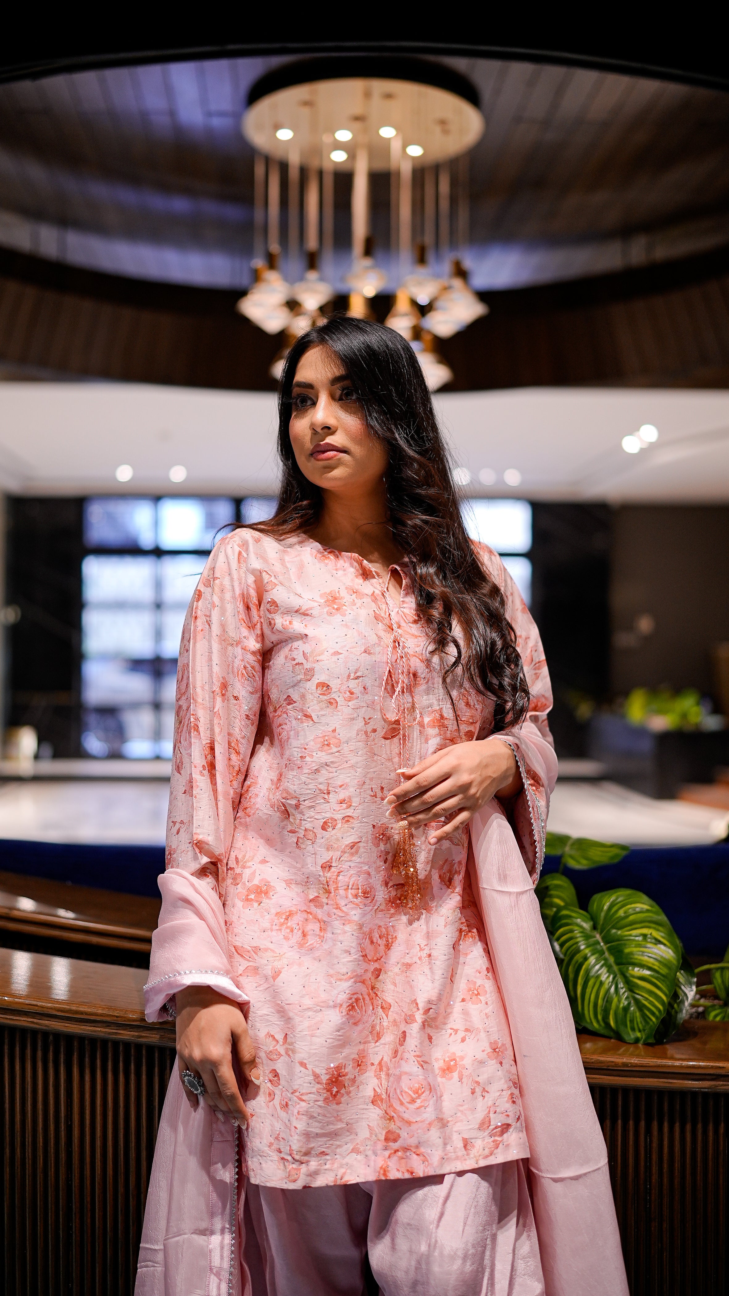 PINK FlORAL LUXURY SUIT 2-PIECE